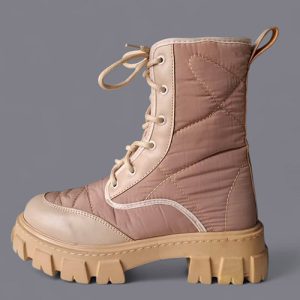 بوت زنانه زمستانی ضدآب | نیم بوت برفی گرم و ضدلغزش