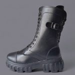 بوت ساق بلند پشت بنددار (بغل زیپ)