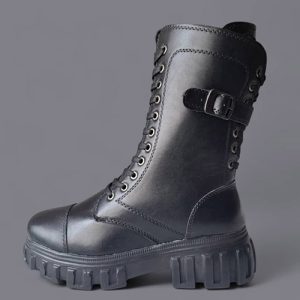 بوت ساق بلند پشت بنددار (بغل زیپ)